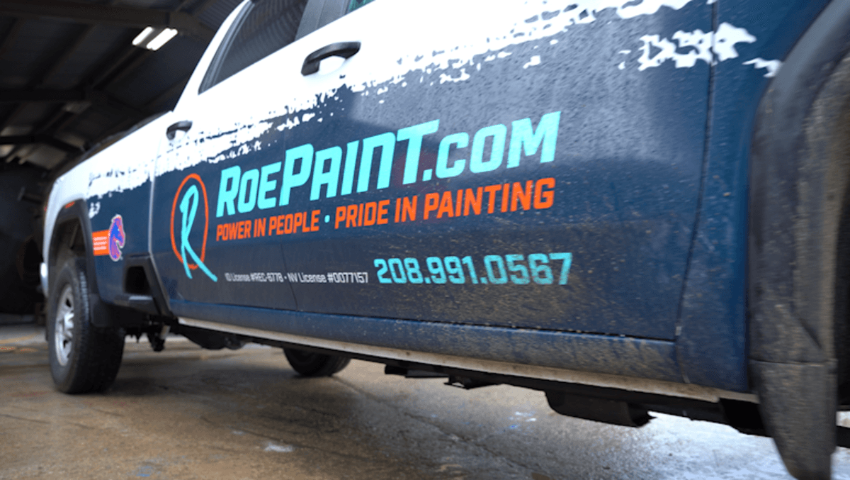 truck for RoePaint.com an Idaho and Nevada painting and concrete coating contractor