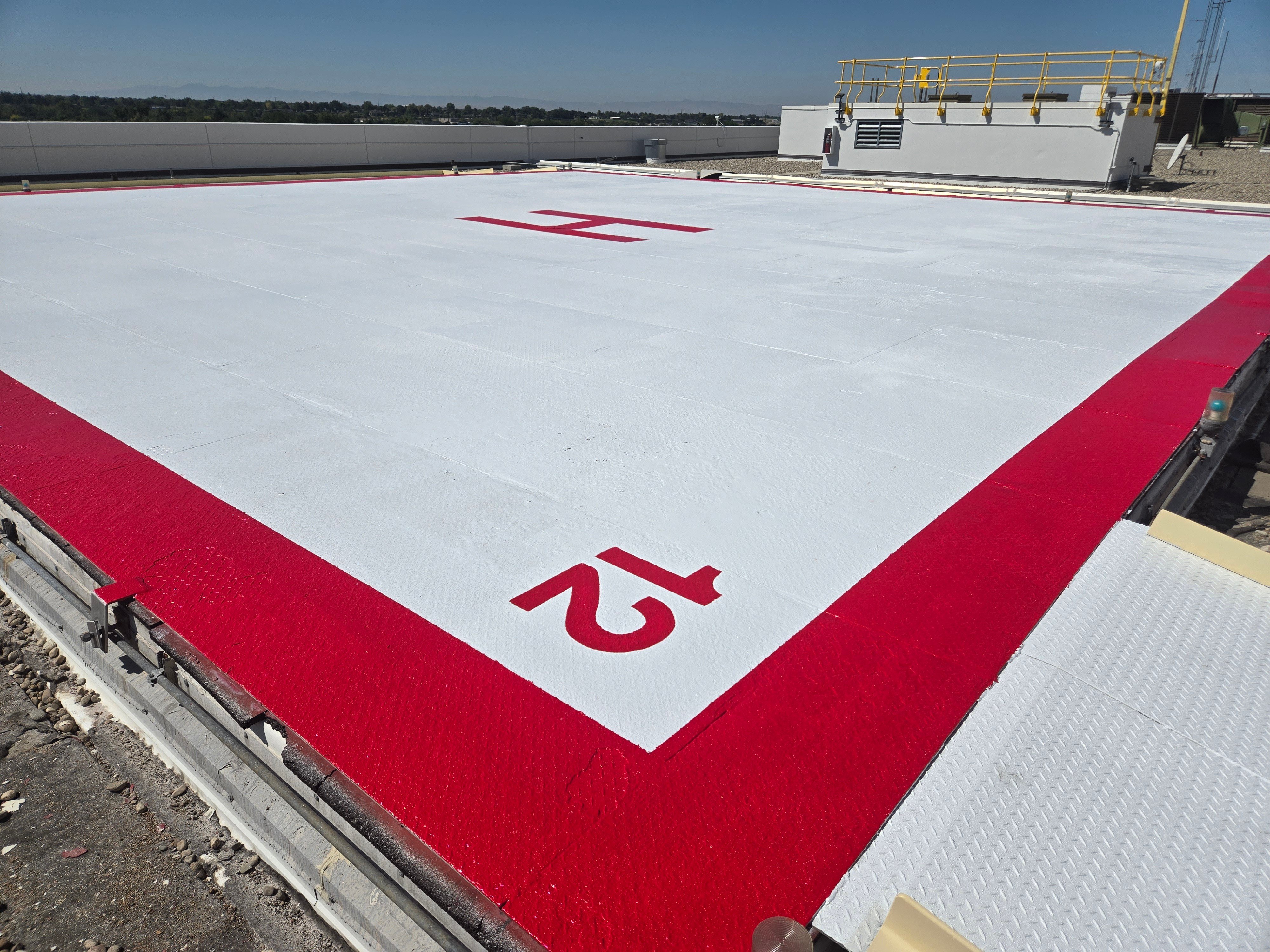 st alphonsus helipad recoating project in boise, idaho