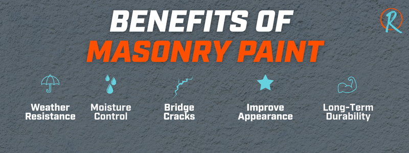 Benefits of Masonry Paint Infographic 5 benefits