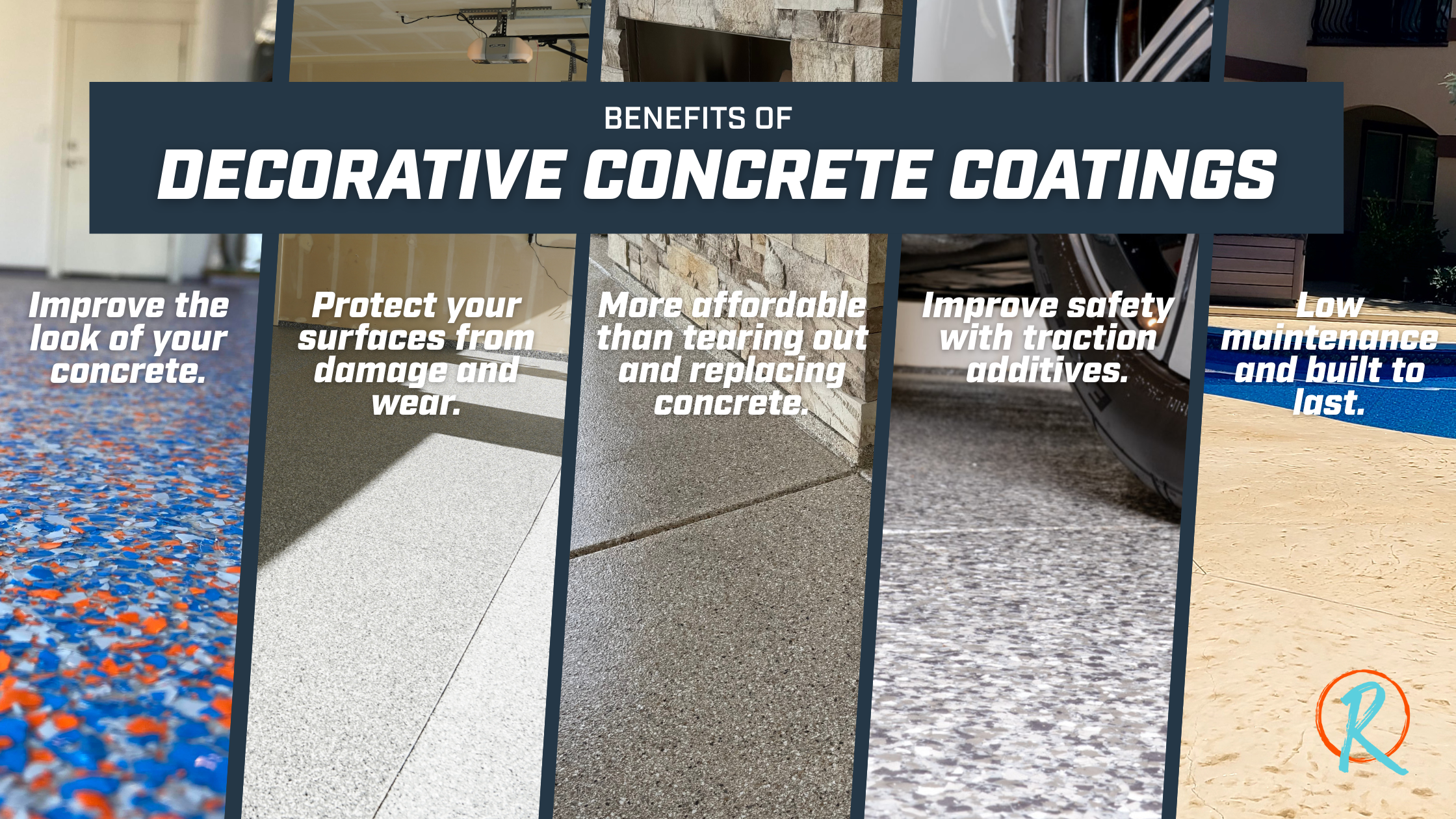 Benefits of decorative concrete coatings