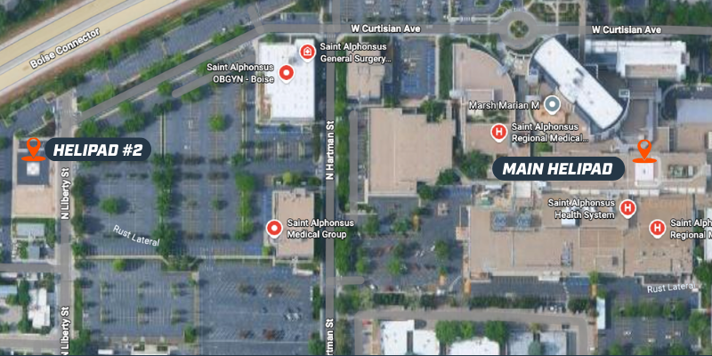 St alphonsus boise helipads google map image