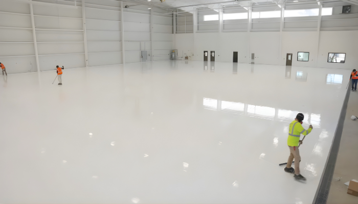 airplane hangar epoxy floor