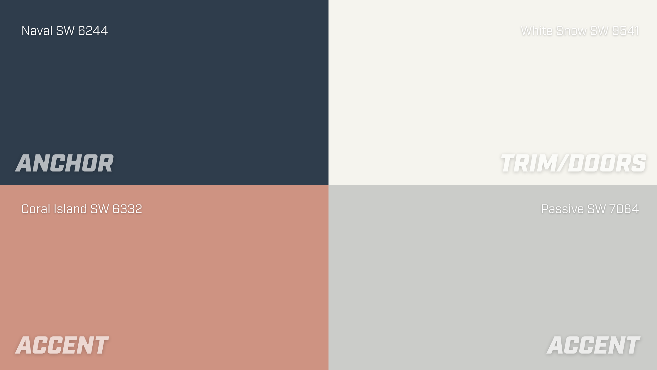 bold home paint color palette