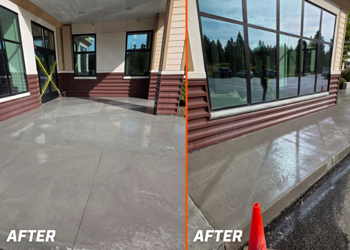 complete concrete resurfacing project at a school