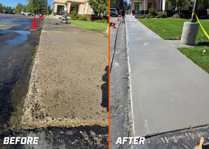 concrete resurfacing before and after project