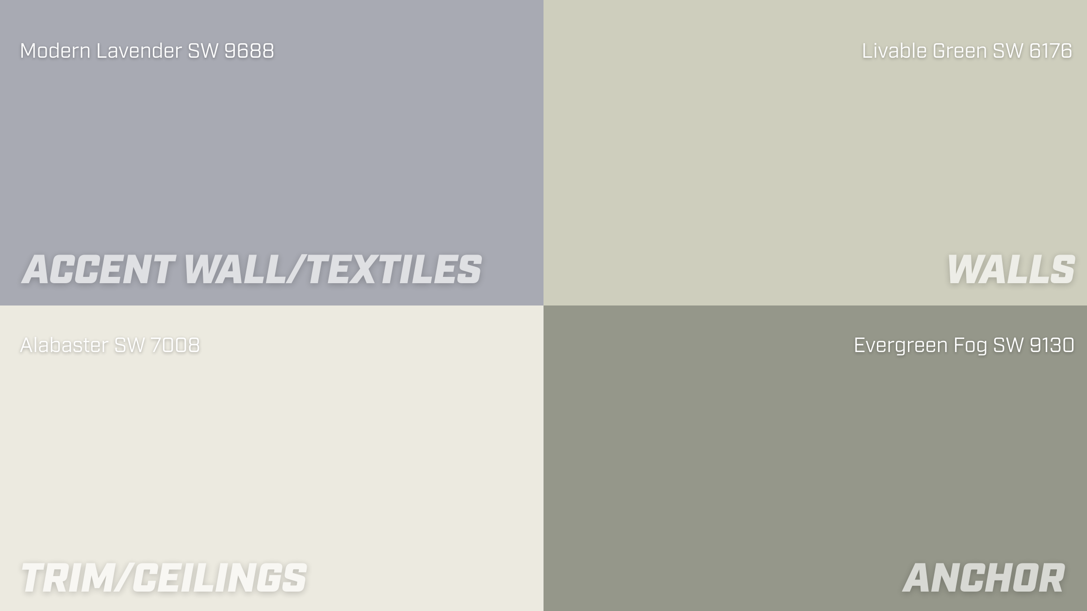 serene and peaceful home paint color palette ideas