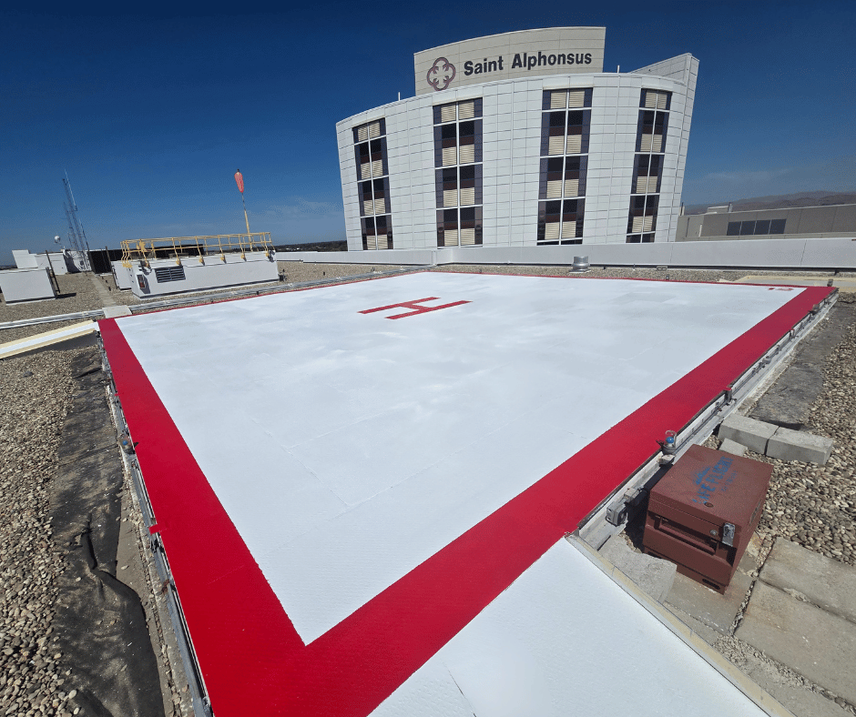 st alphonsus helipad in boise idaho roe painting