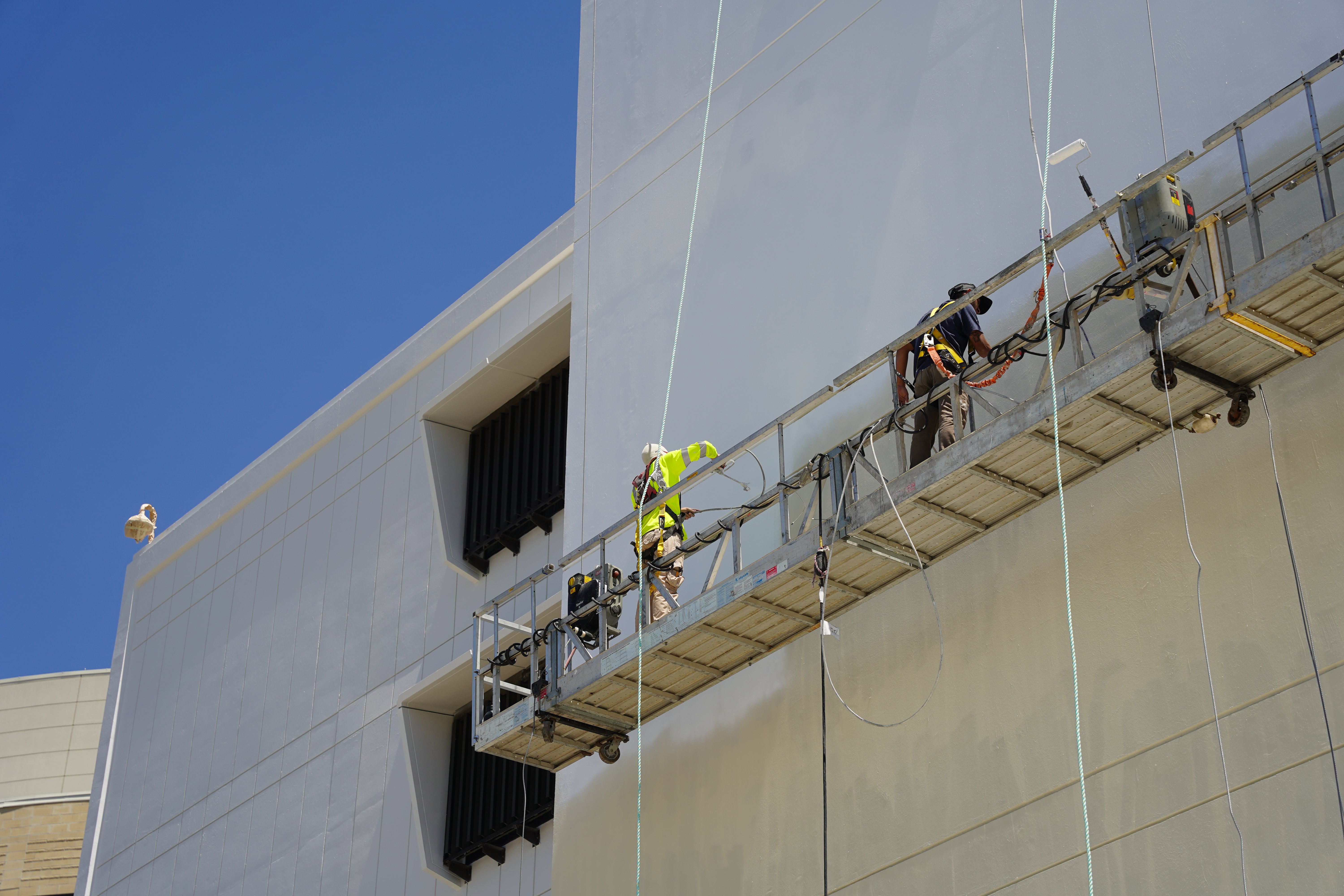 exterior painting project in progress at a St Alphonsus hospital in Boise Idaho