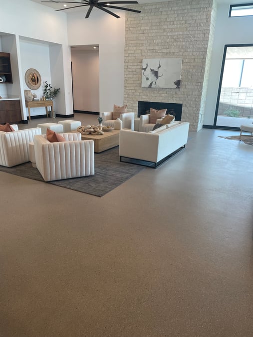 Tidalstone concrete coatings in a luxury home interior