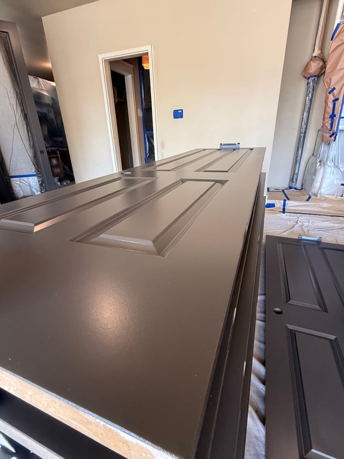 semi-gloss paint sheen on interior home doors
