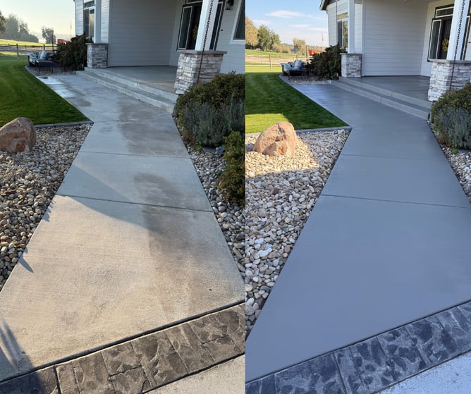 before and after of 11 10 concrete coating system